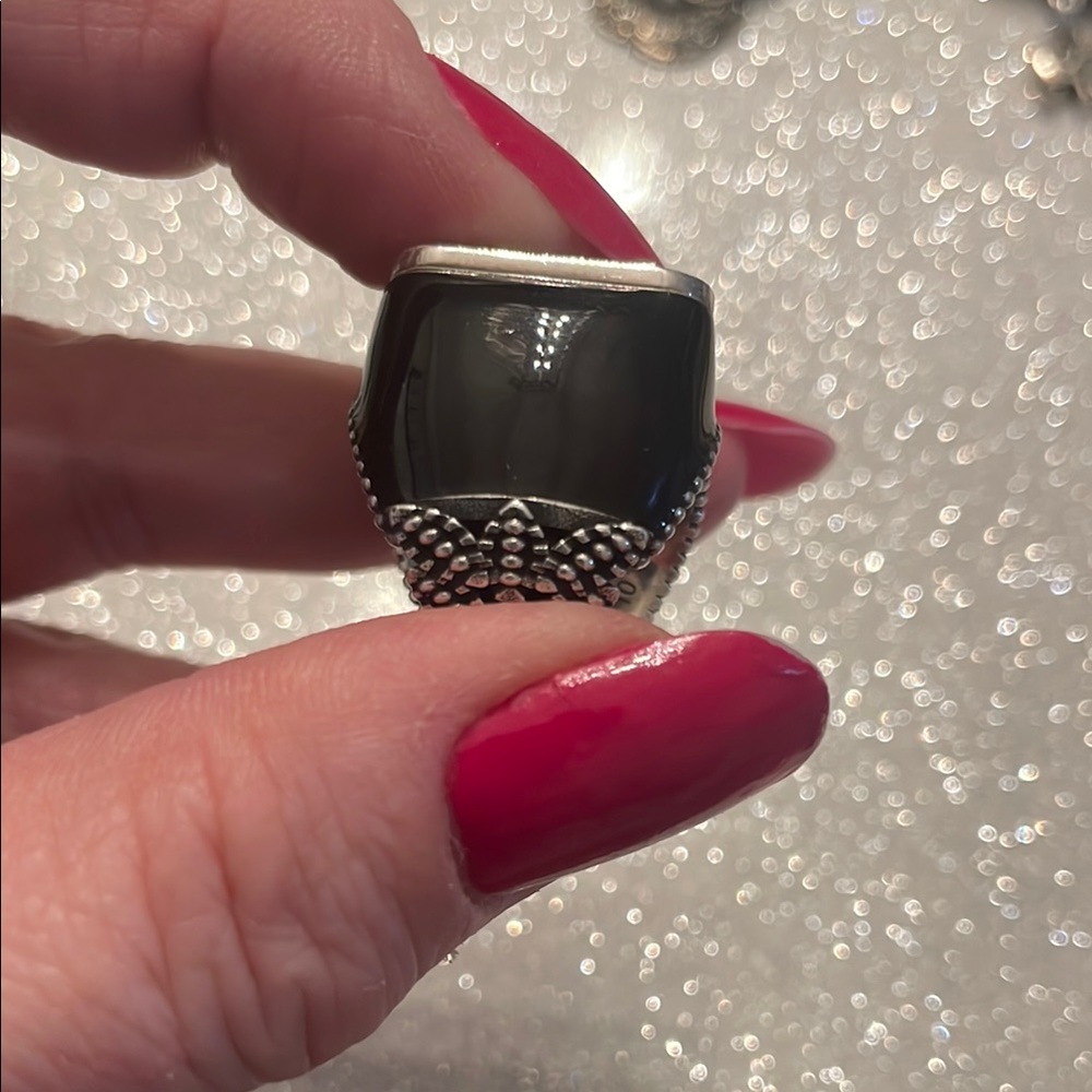 GUCCI emerald Green Silver Ring-161 - Picture 10 of 16